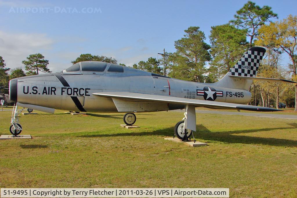51-9495, 1951 General Motors F-84F-35-GK Thunderstreak C/N Not found 51-9495, On display at the Air Force Armament Museum at Eglin Air Force Base , Fort Walton , Florida