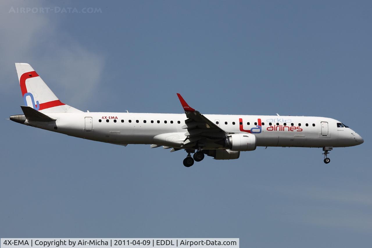 4X-EMA, 2008 Embraer 195LR (ERJ-190-200LR) C/N 19000172, Arkia Israeli Airlines