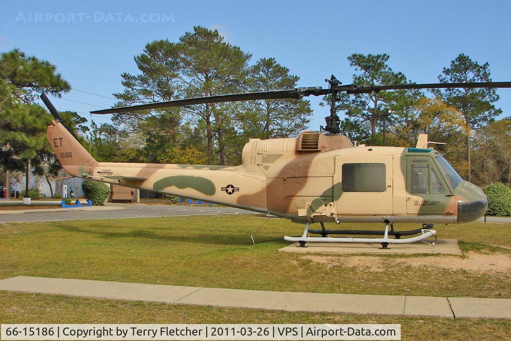 66-15186, 1966 Bell UH-1M Iroquois C/N 1914, On display at the Air Force Armament Museum at Eglin Air Force Base , Fort Walton , Florida