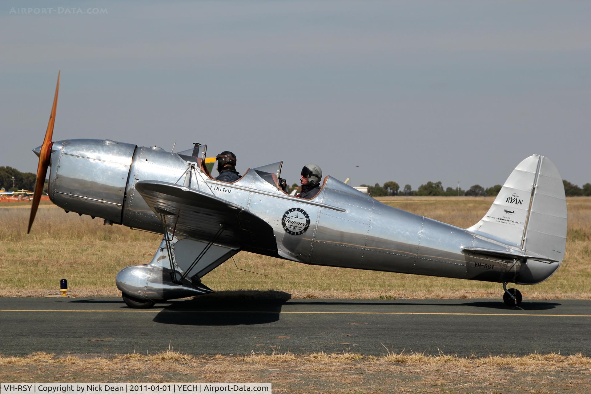VH-RSY, 1940 Ryan STM-2 C/N 474, YECH AAAA National fly in 2011