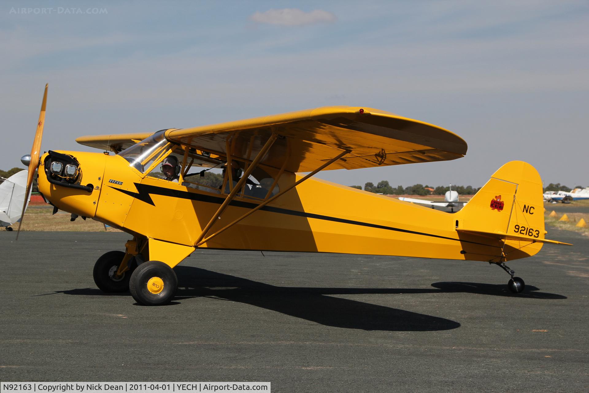 N92163, 1946 Piper J3C-65 Cub Cub C/N 16605, YECH AAAA National fly in 2011, (Recently imported will become VH-???)