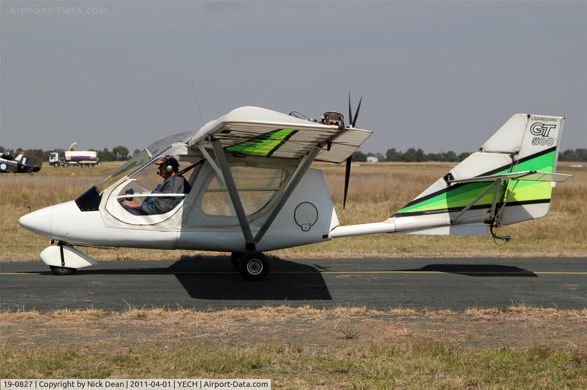 19-0827, Eipper Quicksilver GT 500 C/N N204, YECH AAAA National fly in 2011, Rego carried on right side only