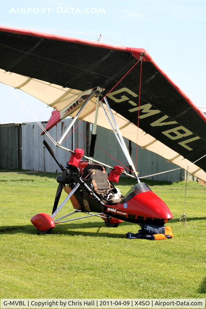 G-MVBL, 1988 Mainair Gemini Flash IIA C/N 669-788-6-W459, at Ince Blundell microlight field