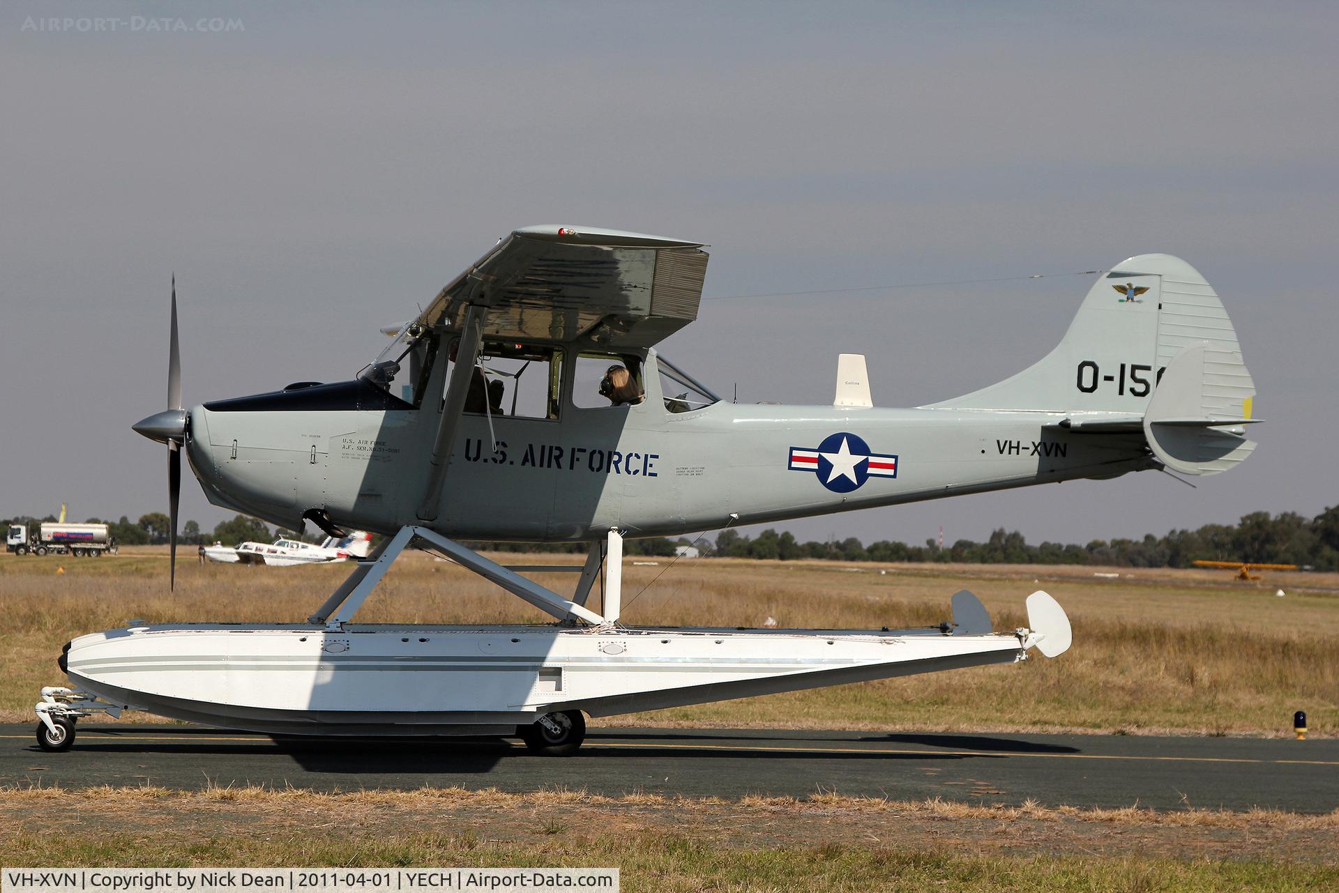 VH-XVN, 1951 Cessna 305F C/N 21986, YECH AAAA National fly in 2011