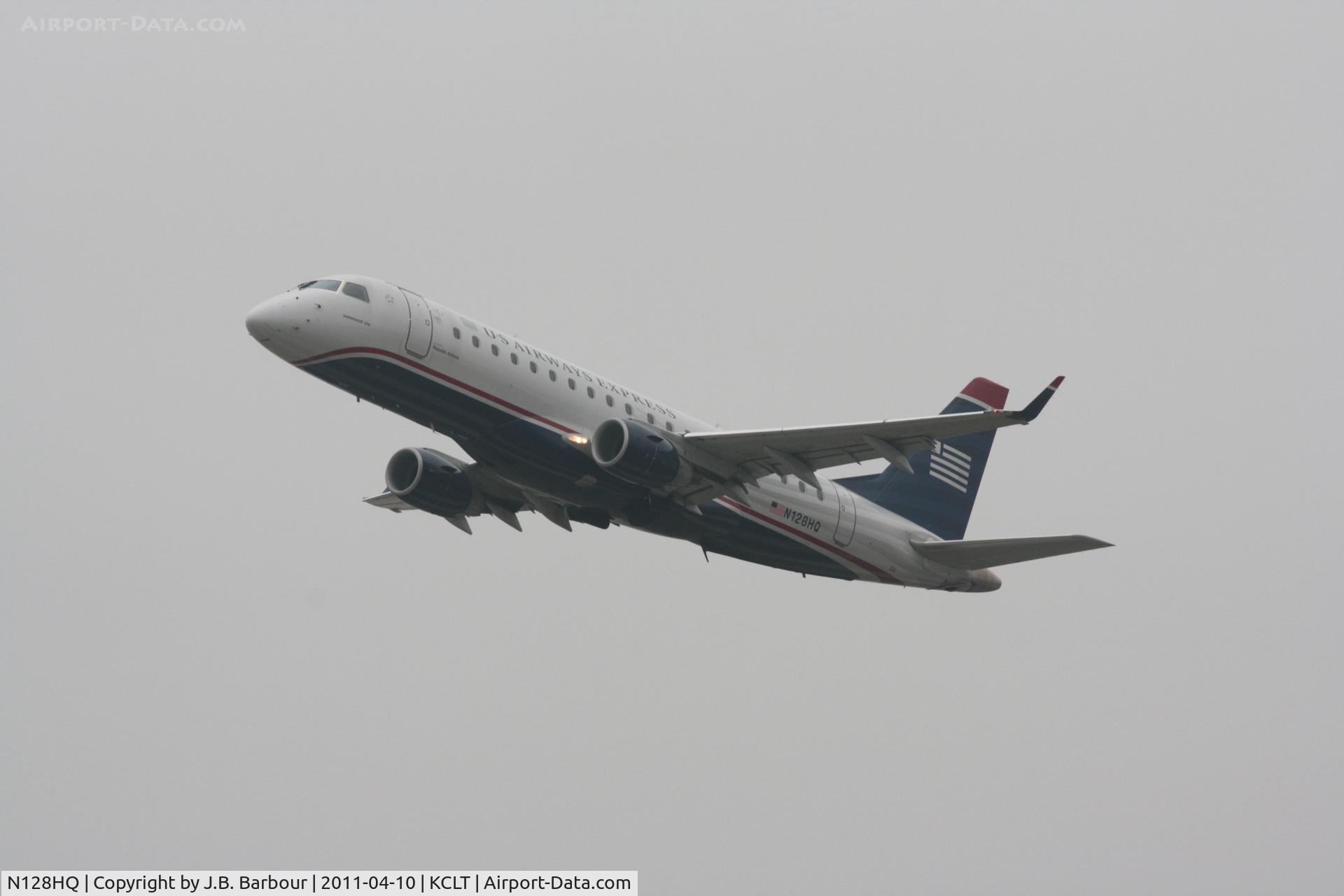 N128HQ, 2008 Embraer 175LR (ERJ-170-200LR) C/N 17000208, Cloud cover was less than 1000 AGL