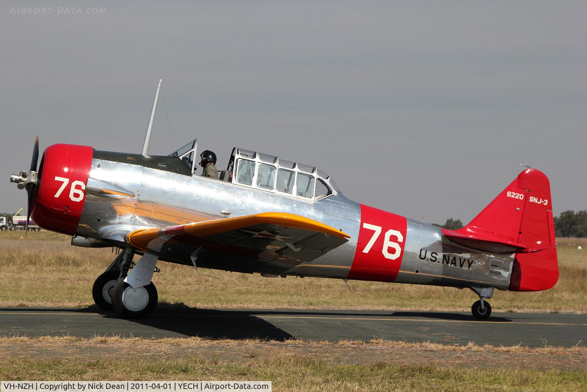 VH-NZH, 1942 North American AT-6C Harvard IIA C/N 88-13908, YECH AAAA National fly in 2011