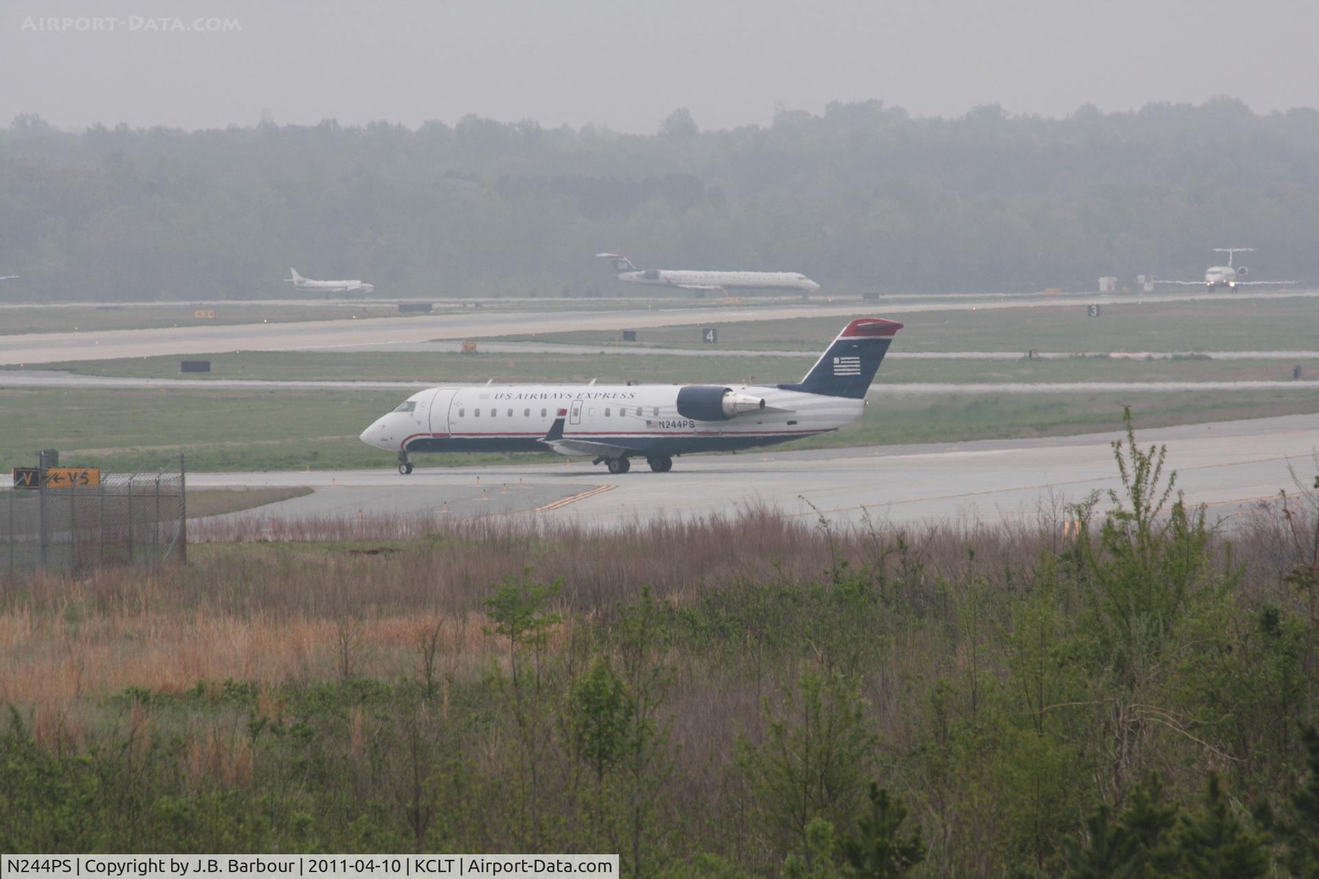 N244PS, 2004 Bombardier CRJ-200ER (CL-600-2B19) C/N 7912, Cloud cover was less than 1000 AGL