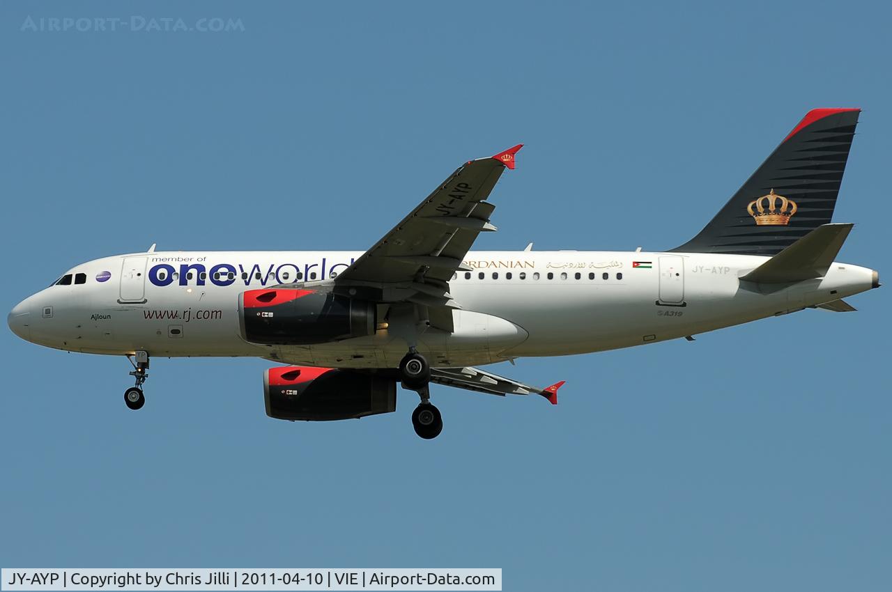 JY-AYP, 2009 Airbus A319-132 C/N 3832, Royal Jordanian