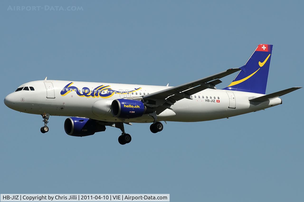HB-JIZ, 1998 Airbus A320-214 C/N 936, Hello
