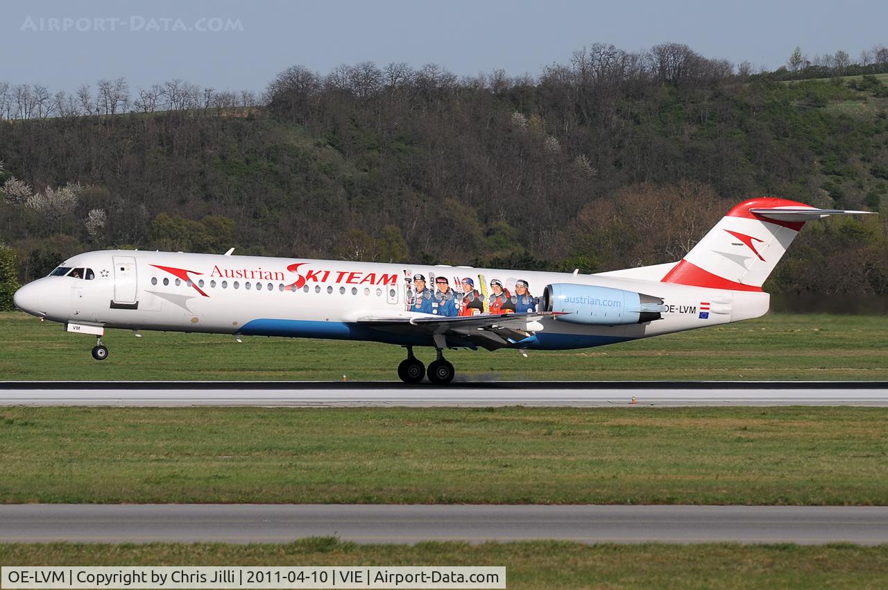OE-LVM, 1991 Fokker F100 (F-28-0100) C/N 11361, Austrian arrows