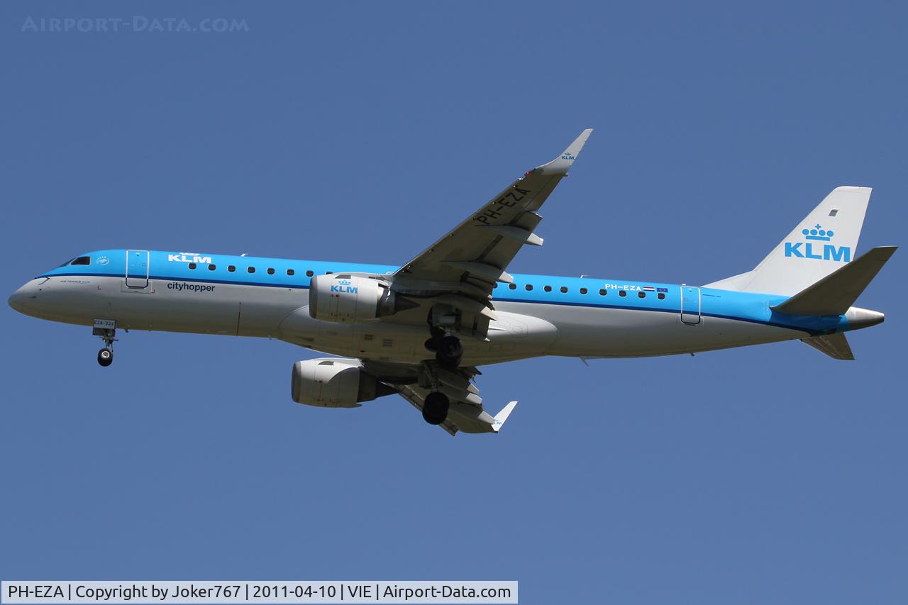 PH-EZA, 2008 Embraer 190LR (ERJ-190-100LR) C/N 19000224, KLM - Royal Dutch Airlines