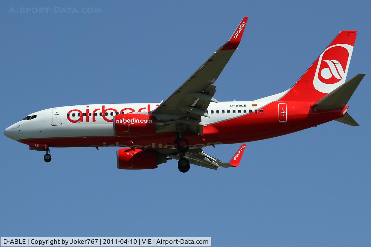 D-ABLE, 2010 Boeing 737-76J C/N 36873, Air Berlin