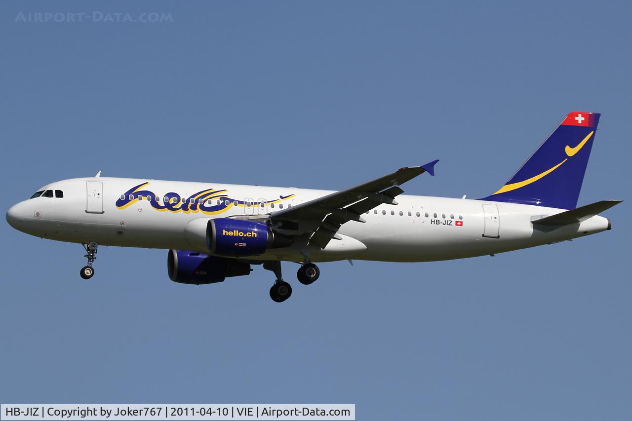 HB-JIZ, 1998 Airbus A320-214 C/N 936, Hello