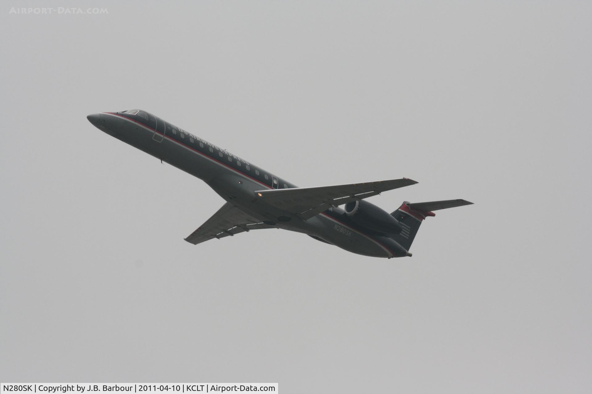 N280SK, 2001 Embraer ERJ-145LR (EMB-145LR) C/N 145381, Cloud cover was less than 1000 AGL
