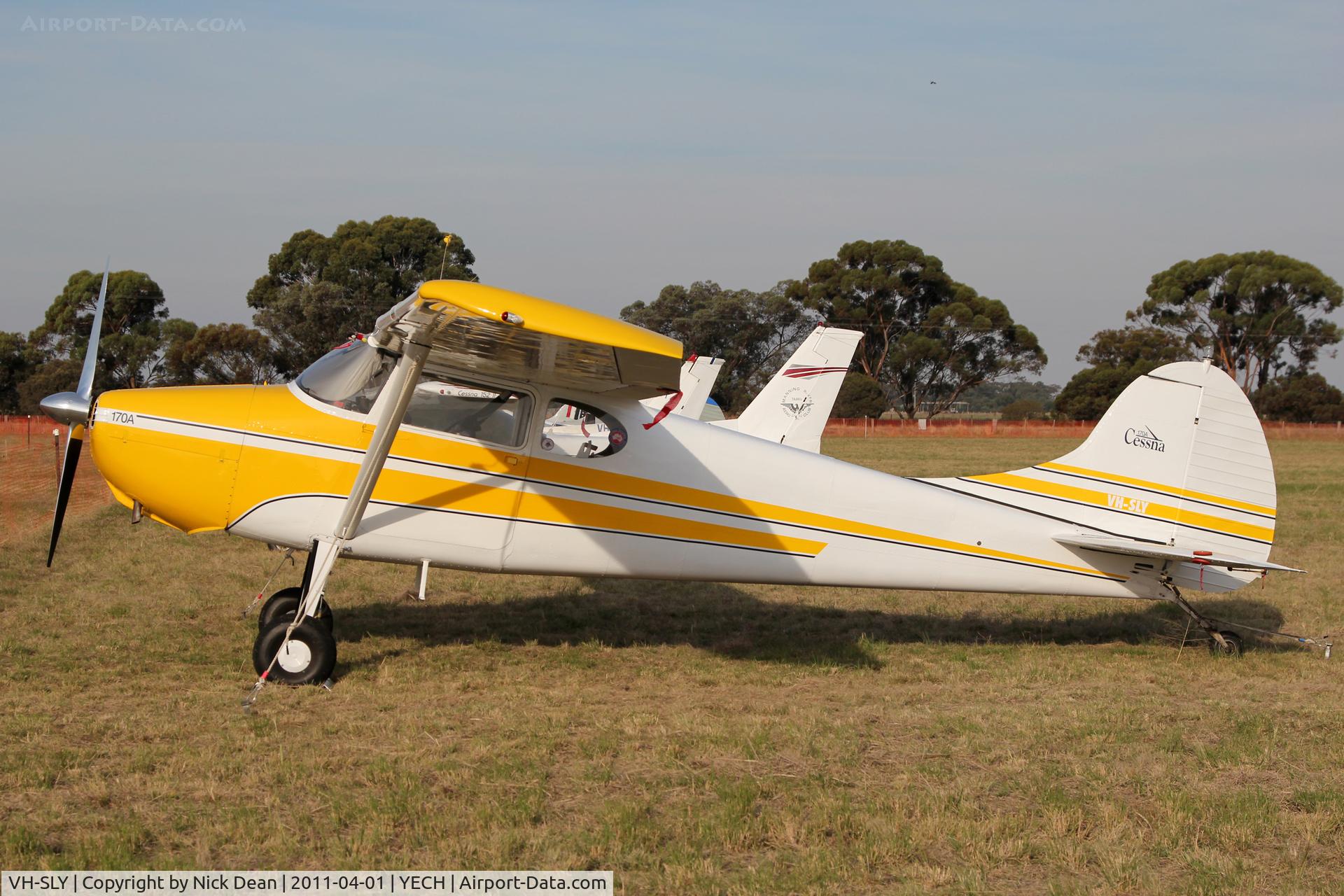 VH-SLY, 1951 Cessna 170A C/N 20145, YECH AAAA National fly in 2011