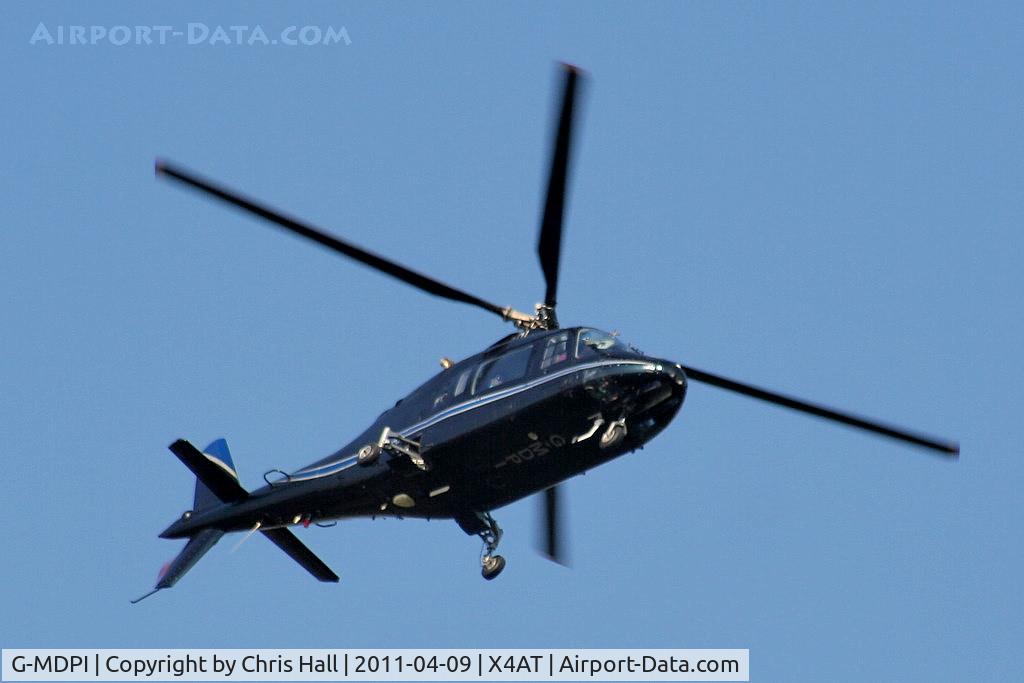 G-MDPI, 1987 Agusta A-109A-2 C/N 7393, Ferrying racegoers into Aintree for the 2011 Grand National