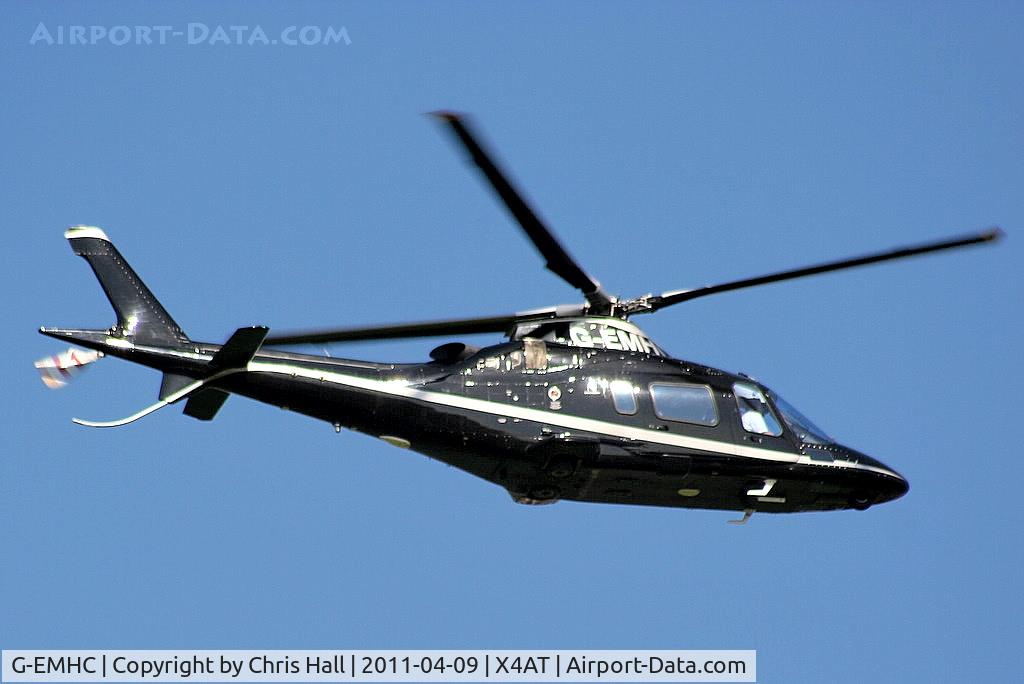 G-EMHC, 2008 Agusta A-109E Power C/N 11721, Ferrying racegoers into Aintree for the 2011 Grand National