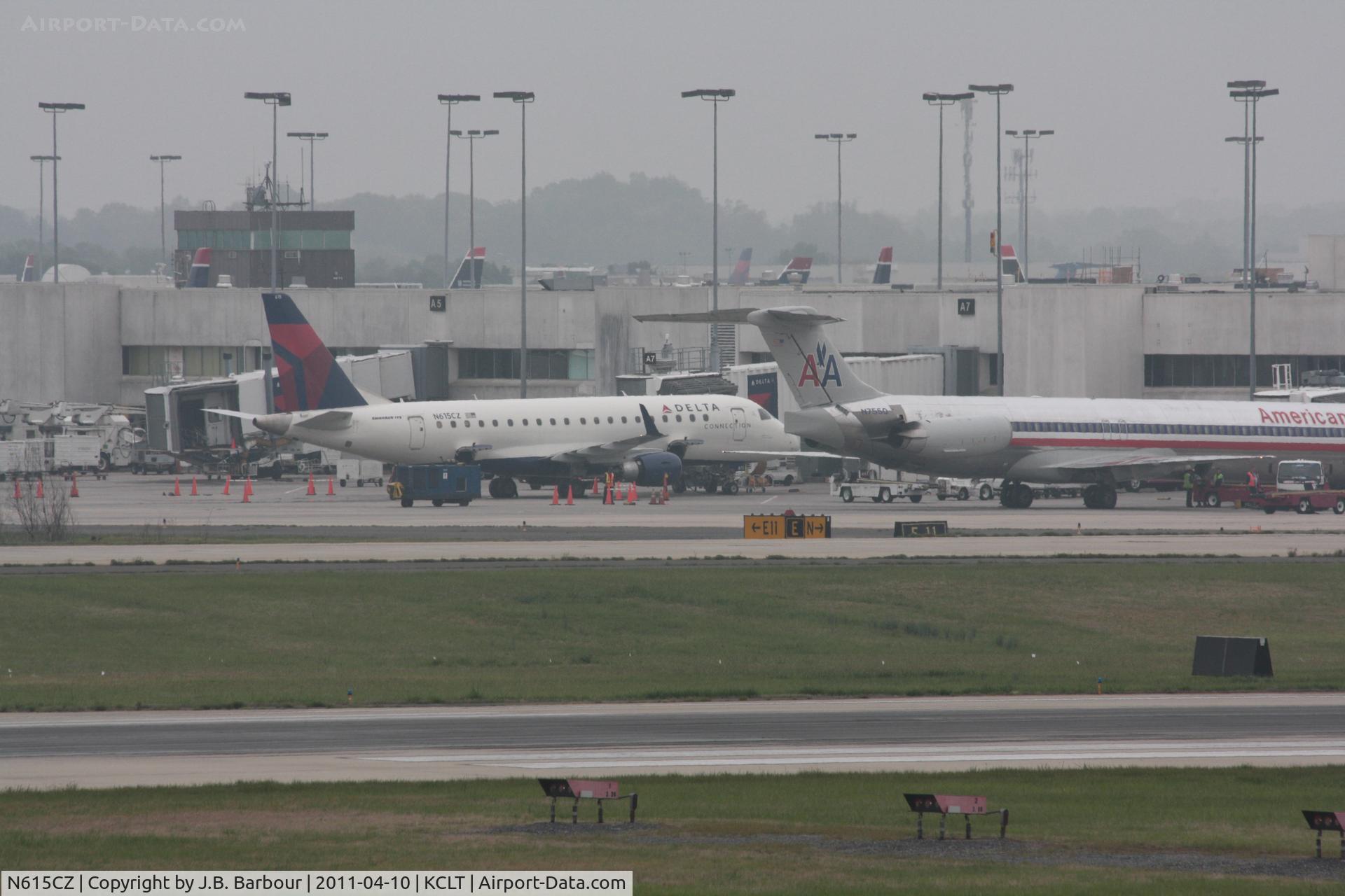 N615CZ, 2008 Embraer 175LR (ERJ-170-200LR) C/N 17000207, Cloud cover less than 1000 AGL