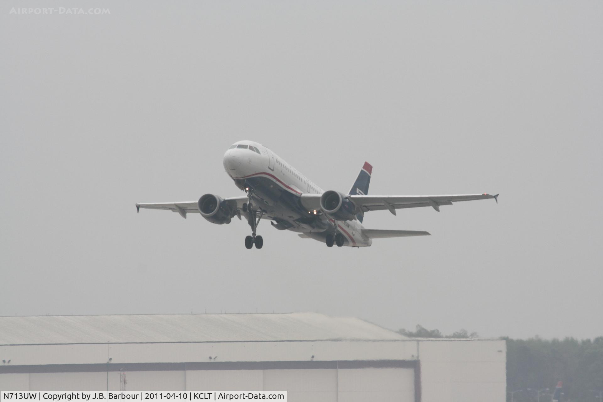 N713UW, 1999 Airbus A319-112 C/N 1040, Cloud cover less than 1000 AGL