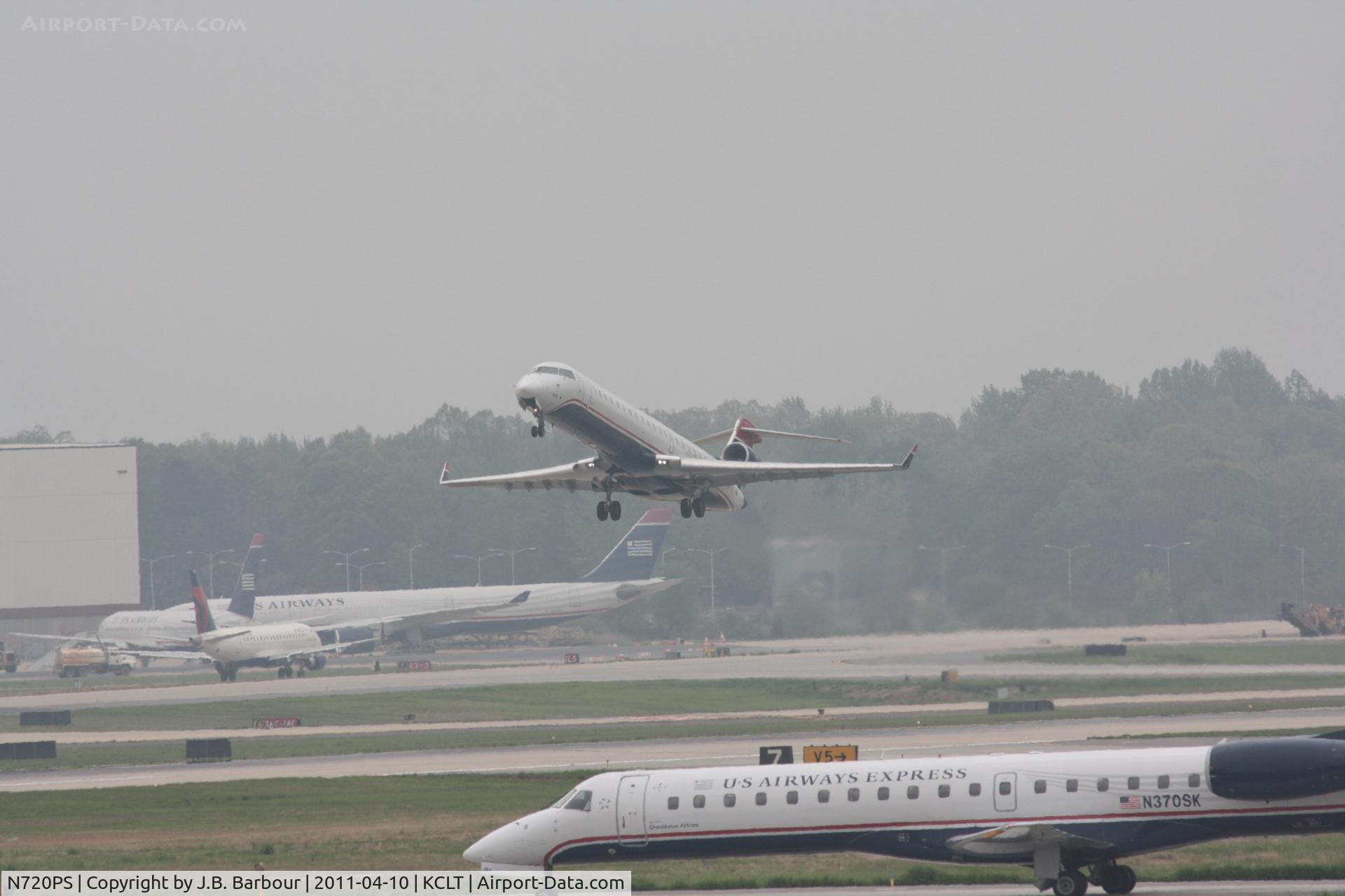 N720PS, 2004 Bombardier CRJ-700 (CL-600-2C10) Regional Jet C/N 10178, Cloud cover less than 1000 AGL