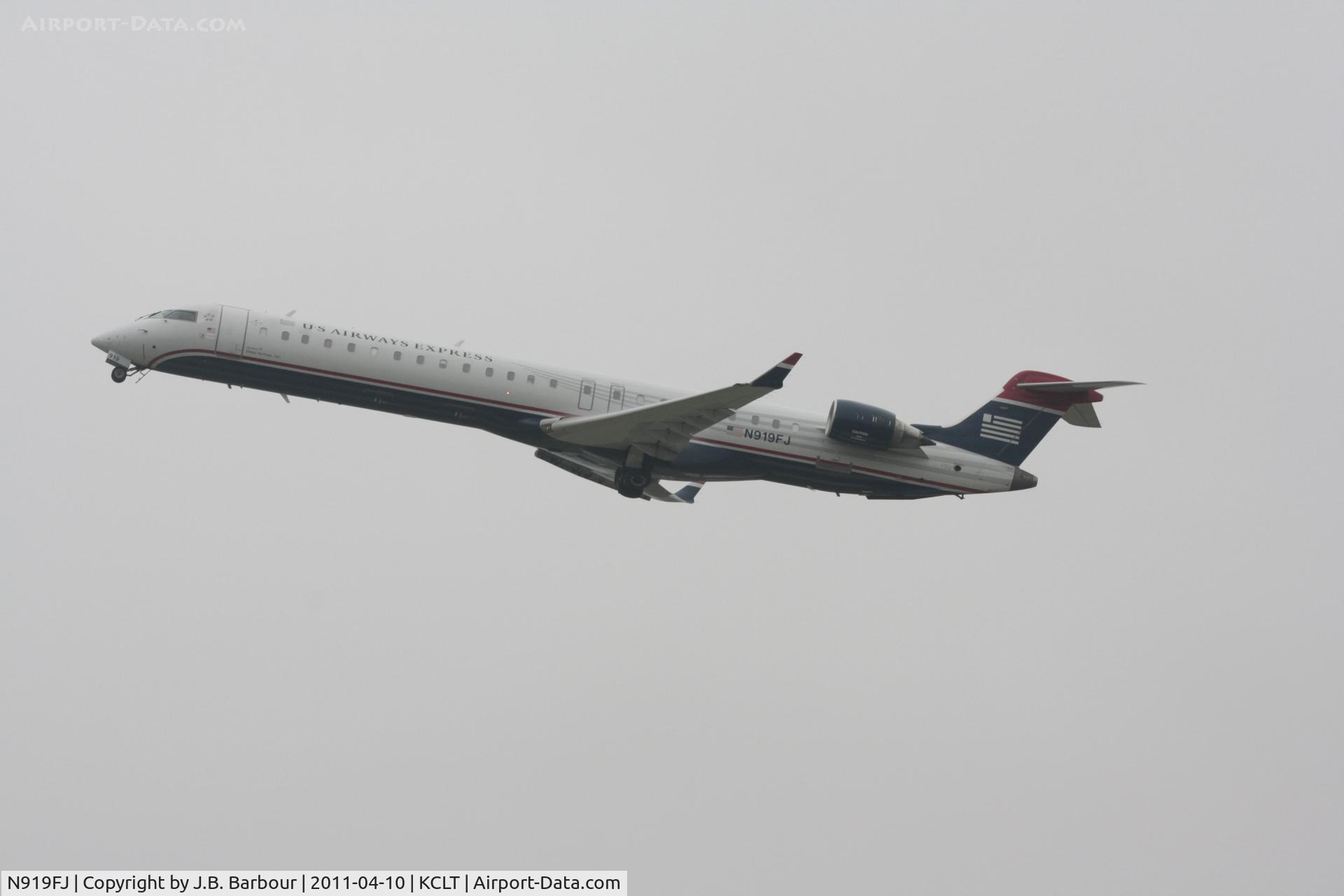 N919FJ, 2004 Bombardier CRJ-900ER (CL-600-2D24) C/N 15019, Cloud cover less than 1000 AGL