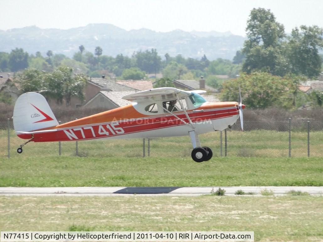 N77415, 1946 Cessna 120 C/N 11856, Landing