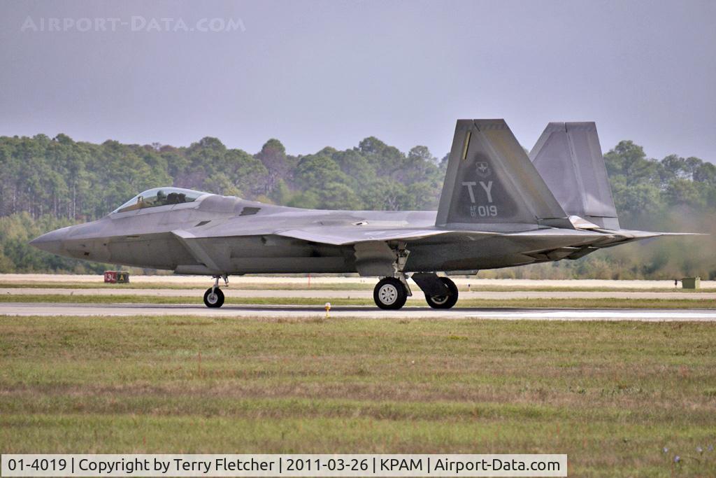 01-4019, 2001 Lockheed Martin F-22A Raptor C/N 645-4019, At Tyndall AFB - 2011 Gulf Coast Salute Show