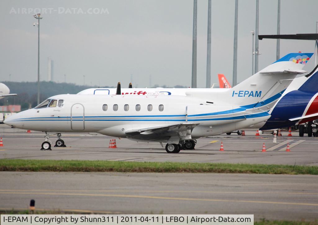 I-EPAM, 2009 Hawker 750 C/N HB-32, Parked at the General Aviation area...