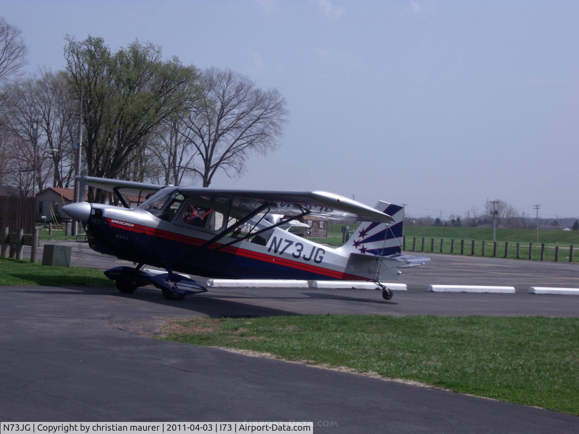 N73JG, 1973 Bellanca 8KCAB Super Decathlon C/N 122-74, comeing from landing