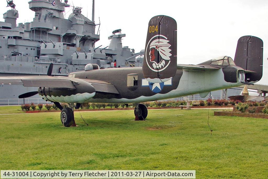 44-31004, 1944 North American TB-25N Mitchell C/N 108-34279, Displayed at Battleship Memorial Park , Mobile
