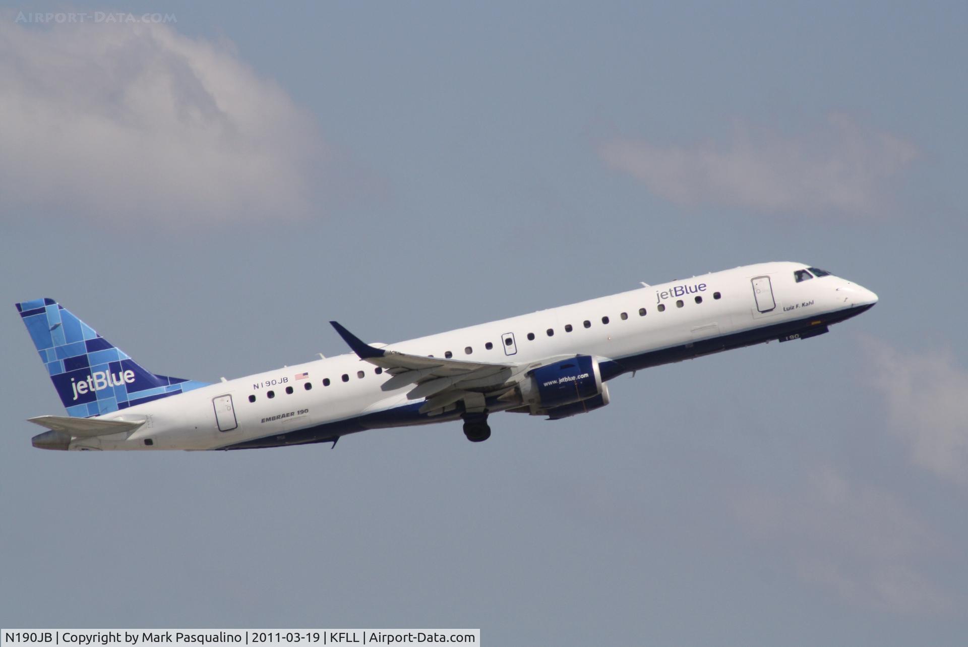N190JB, 2005 Embraer 190AR (ERJ-190-100IGW) C/N 19000011, ERJ 190-100 IGW