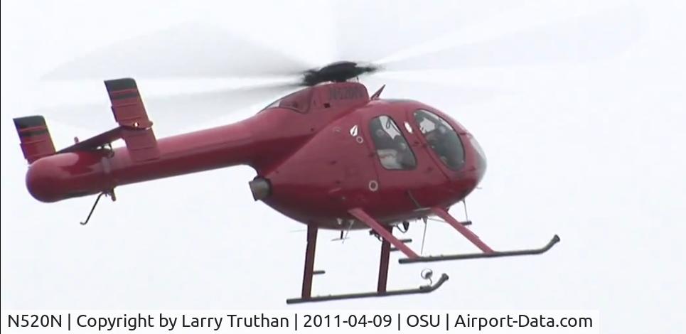 N520N, 1992 McDonnell Douglas 500N C/N LN031, N520N Leaving Heliport