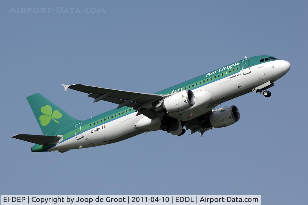 EI-DEP, 2005 Airbus A320-214 C/N 2542, Aer Lingus departing DUS