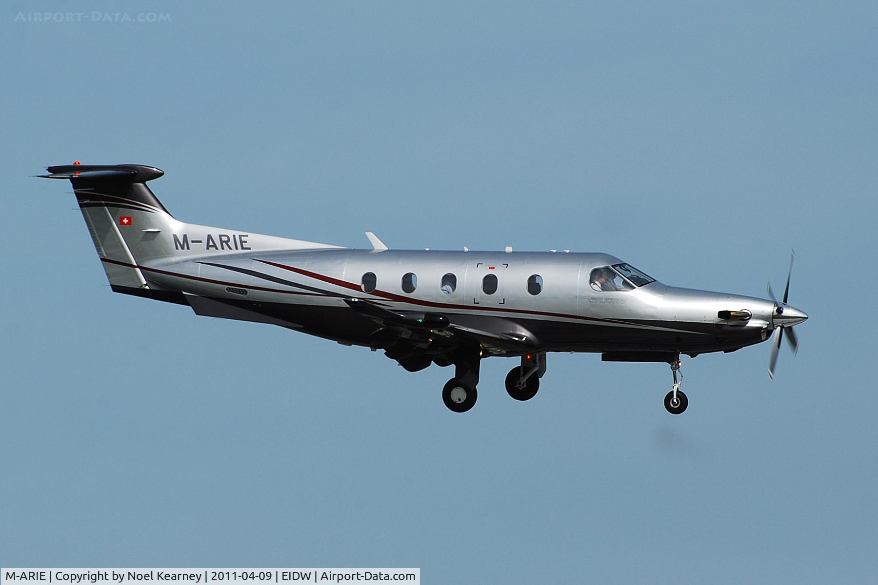 M-ARIE, 2010 Pilatus PC-12/47E C/N 1235, Landing Rwy 10 at EIDW