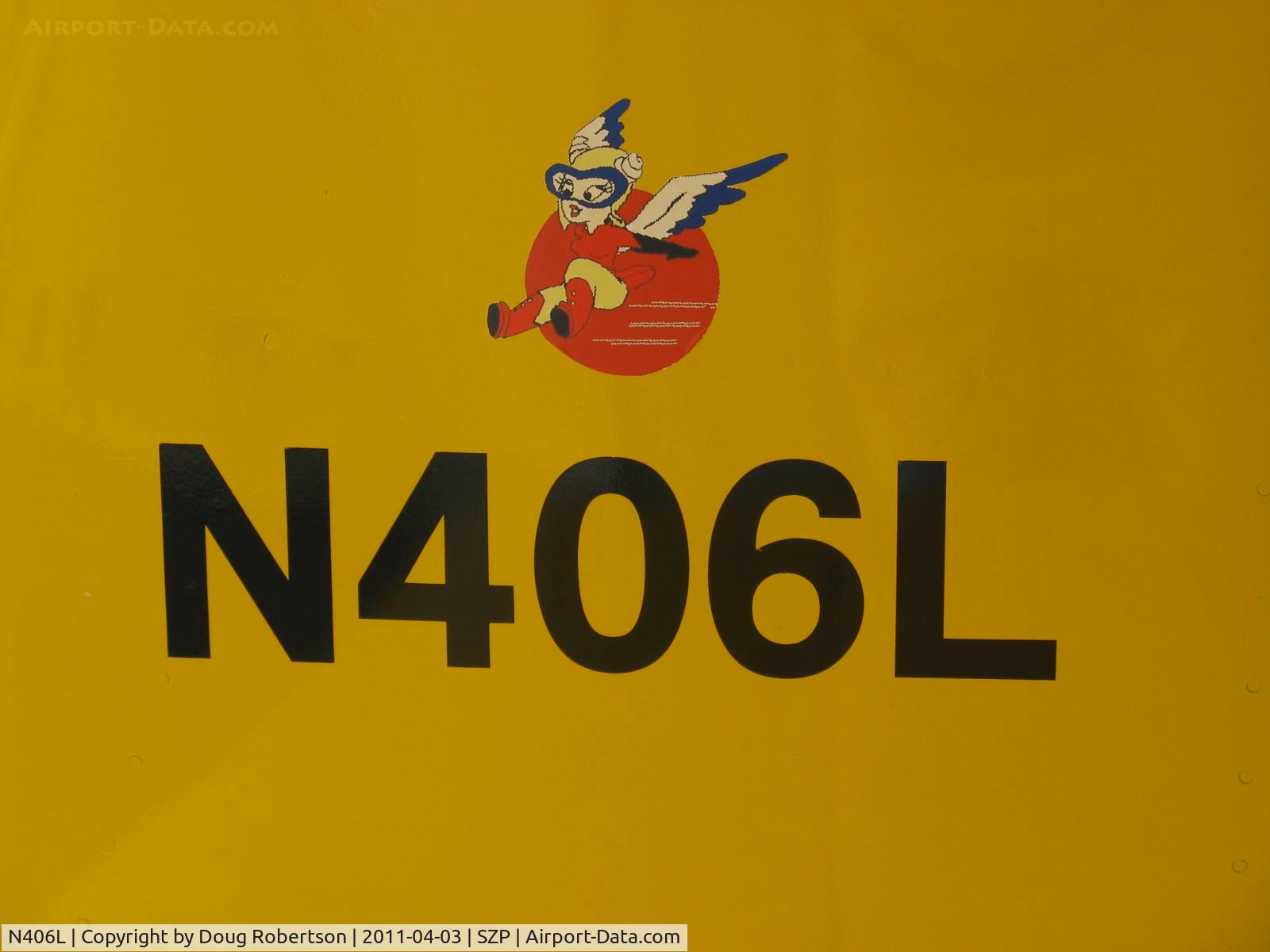 N406L, 2008 Vans RV-6 C/N 936, Provo PROVO 6, Lycoming O-320 160 Hp, 'Lola's' tail art