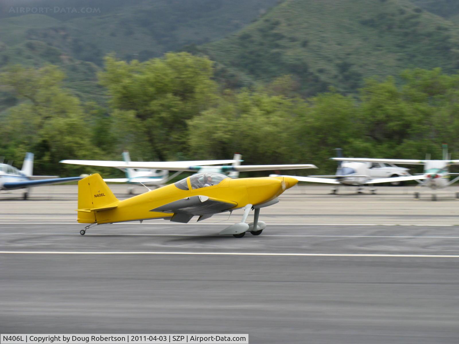 N406L, 2008 Vans RV-6 C/N 936, Provo PROVO 6, Lycoming O-320 160 Hp, landing roll Rwy 22