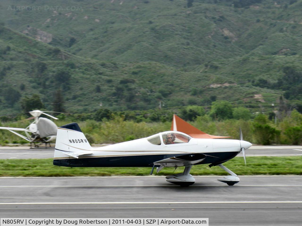 N805RV, 2007 Vans RV-6A C/N 25686, 2007 Dierenfield VAN's RV-6A, Lycoming Aero Sport IO-390-X 210 Hp, landing roll Rwy 22