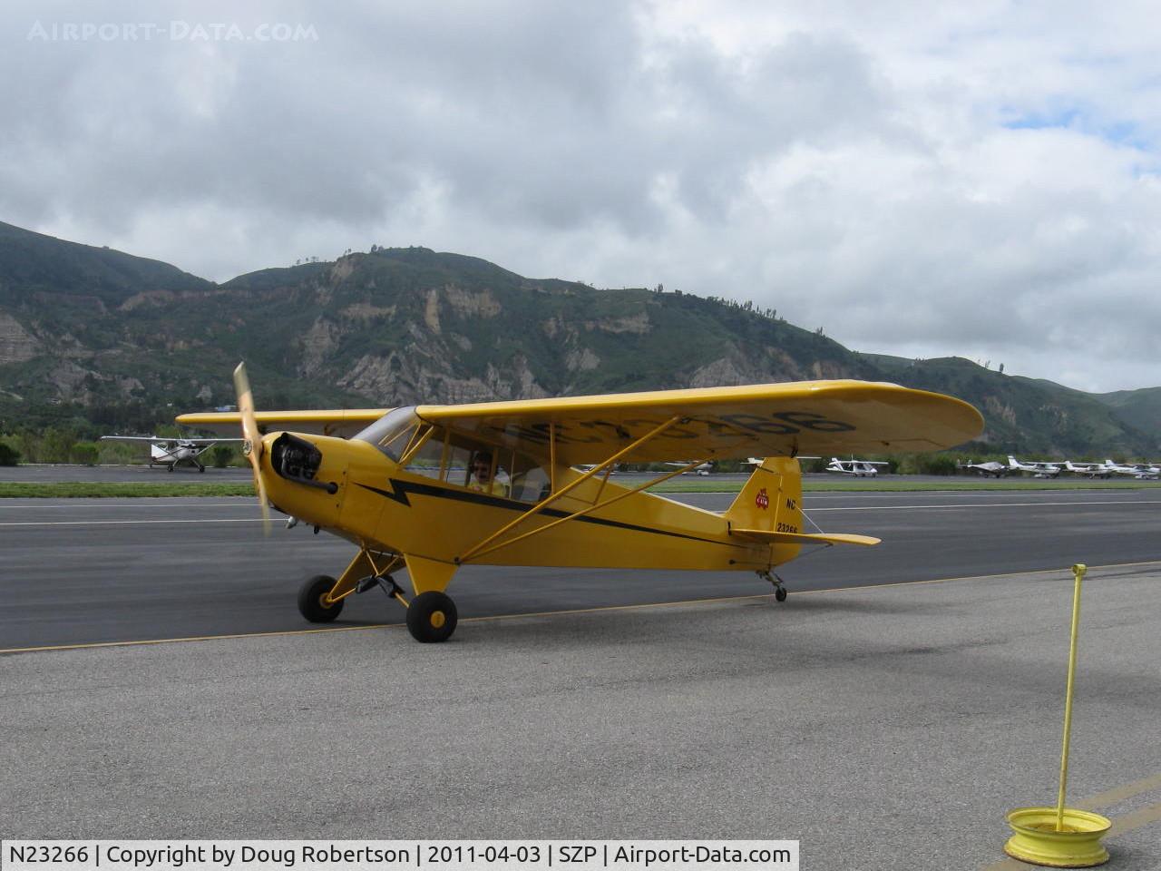 N23266, 1939 Piper J3C-65 Cub Cub C/N 3113, 1939 Piper J3C-65 CUB, Continental A&C65 65 Hp, taxi back