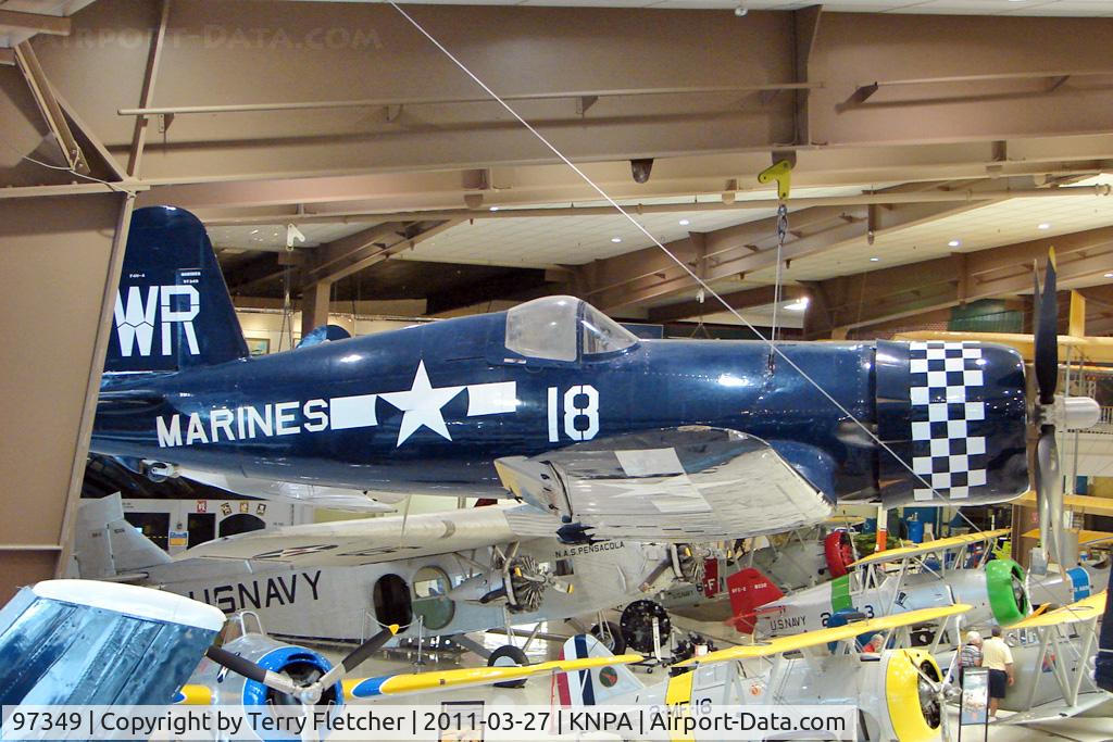 97349, Vought F4U-4 Corsair C/N 9503, Displayed at the Pensacola Naval Aviation Museum
Tail Code WR - Bodycode 18