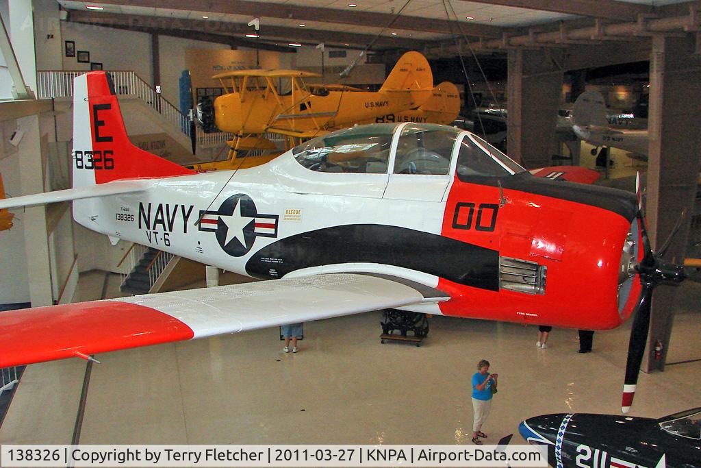 138326, North American T-28B Trojan C/N 200-397, Displayed at the Pensacola Naval Aviation Museum 
Tail Code E 8326 - Nose Code 00