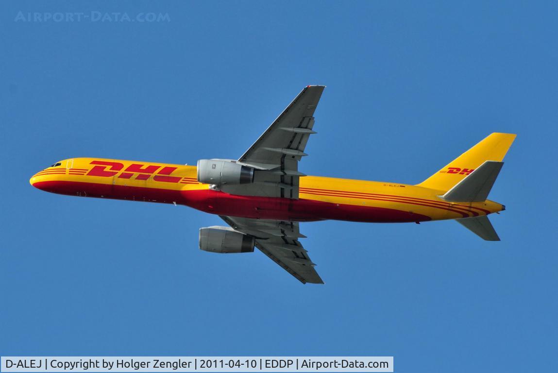 D-ALEJ, 1991 Boeing 757-23APF C/N 24971, Early bird is leaving LEJ after sunday rest.