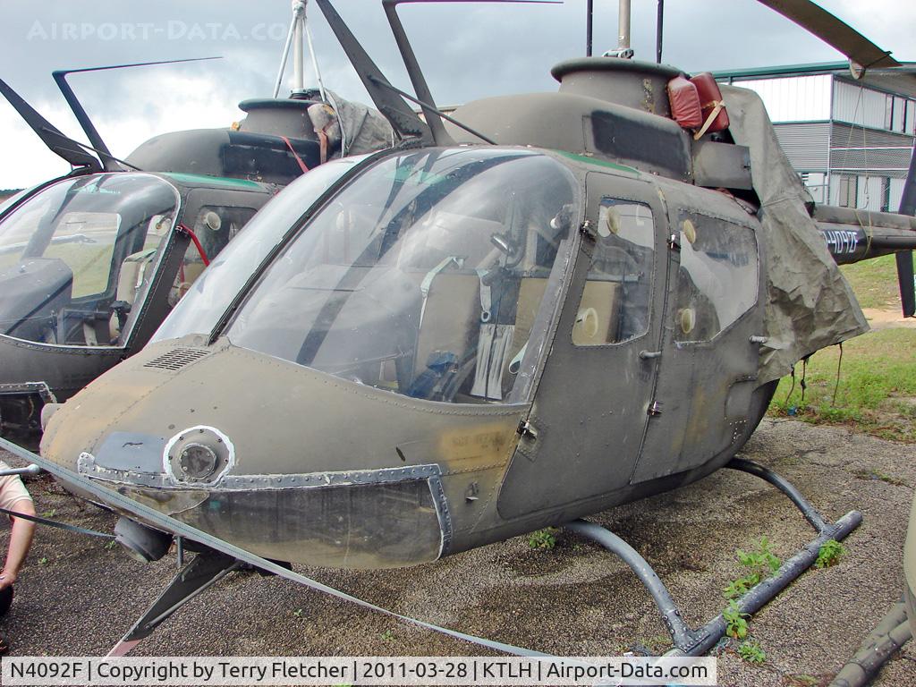 N4092F, Bell OH-58A C/N 70-15318, Outside of the Lively Aviation School at Tallahassee Airport