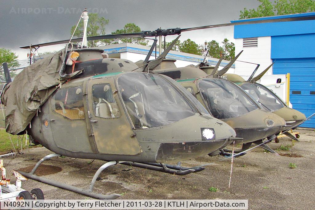 N4092N, Bell OH-58A C/N 70-15470, Outside of the Lively Aviation School at Tallahassee Airport