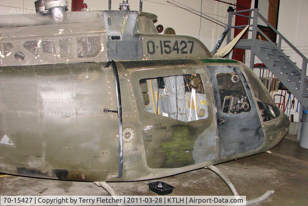 70-15427, Bell OH-58A Kiowa C/N 40978, Inside  the Lively Aviation School at Tallahassee Airport