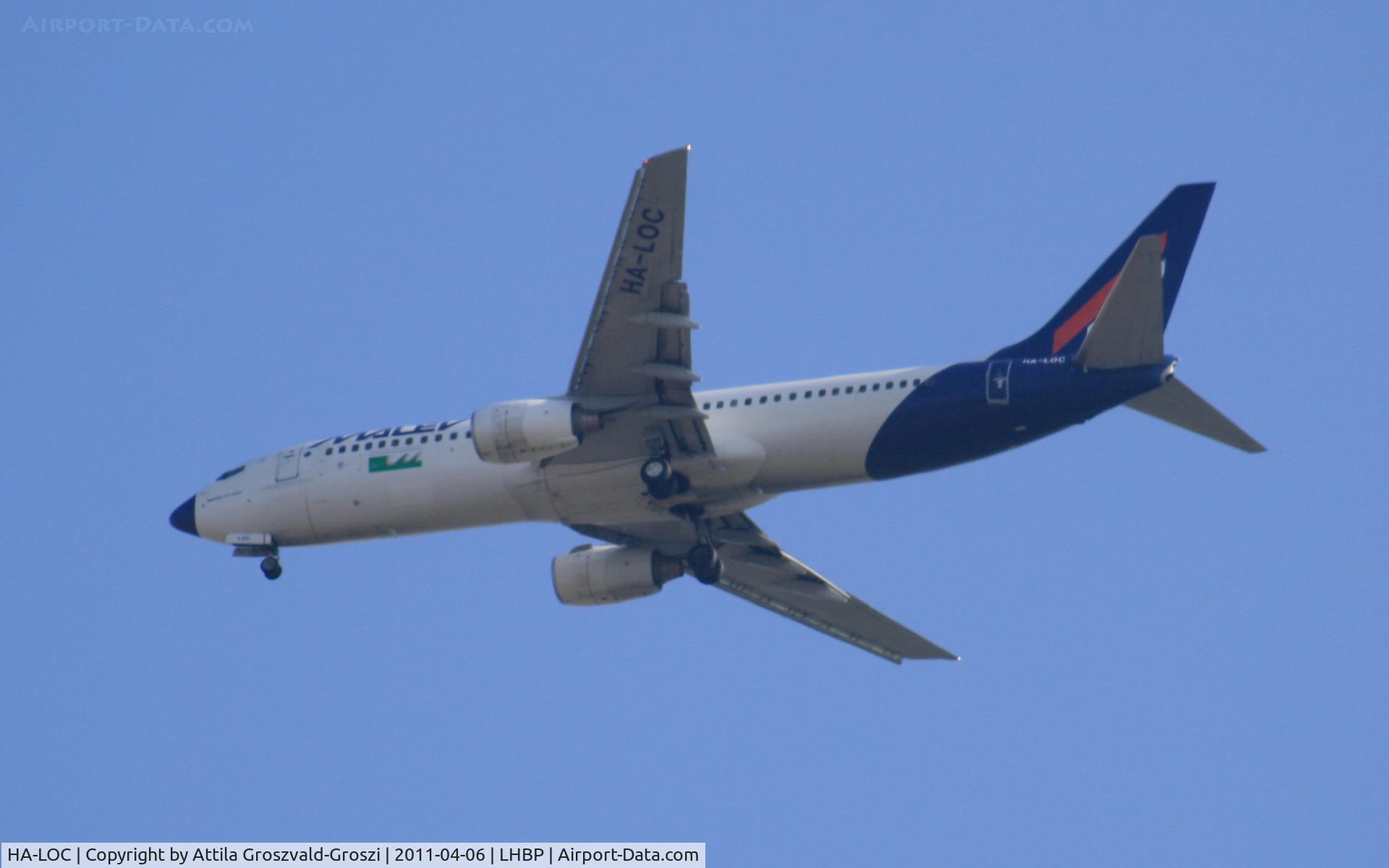 HA-LOC, 2003 Boeing 737-8Q8 C/N 32797, On a landing direction, in Üllö city airspace.