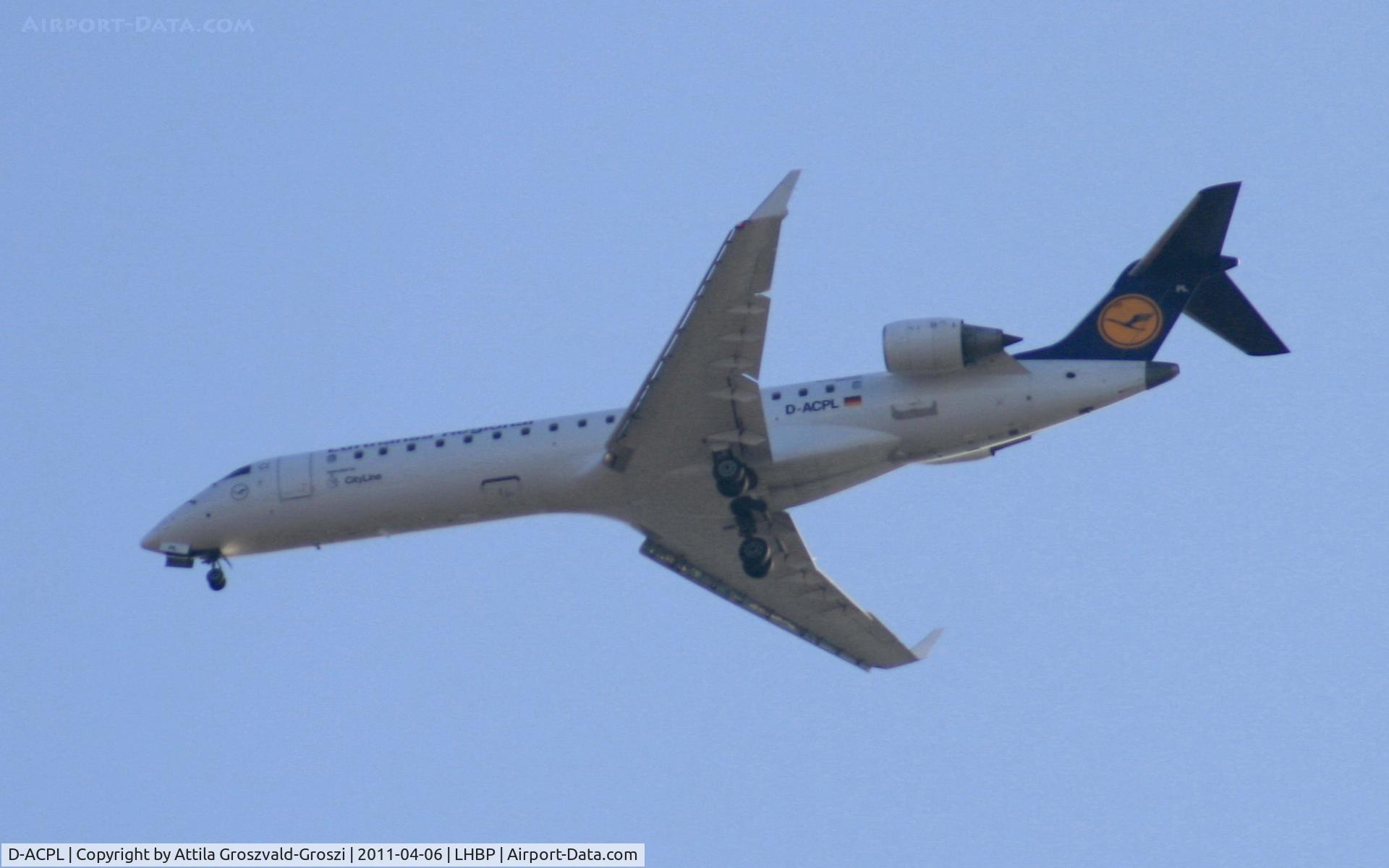 D-ACPL, 2002 Canadair CRJ-701ER (CL-600-2C10) Regional Jet C/N 10076, On a landing direction, in Üllö city airspace.