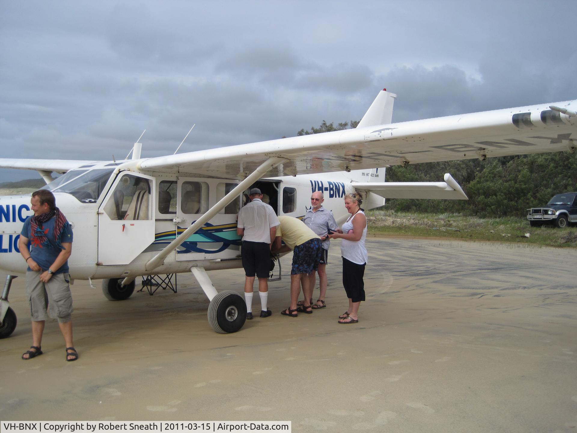 VH-BNX, 2003 Gippsland GA-8 Airvan C/N GA8-03-032, Flights from Fraser Island beach