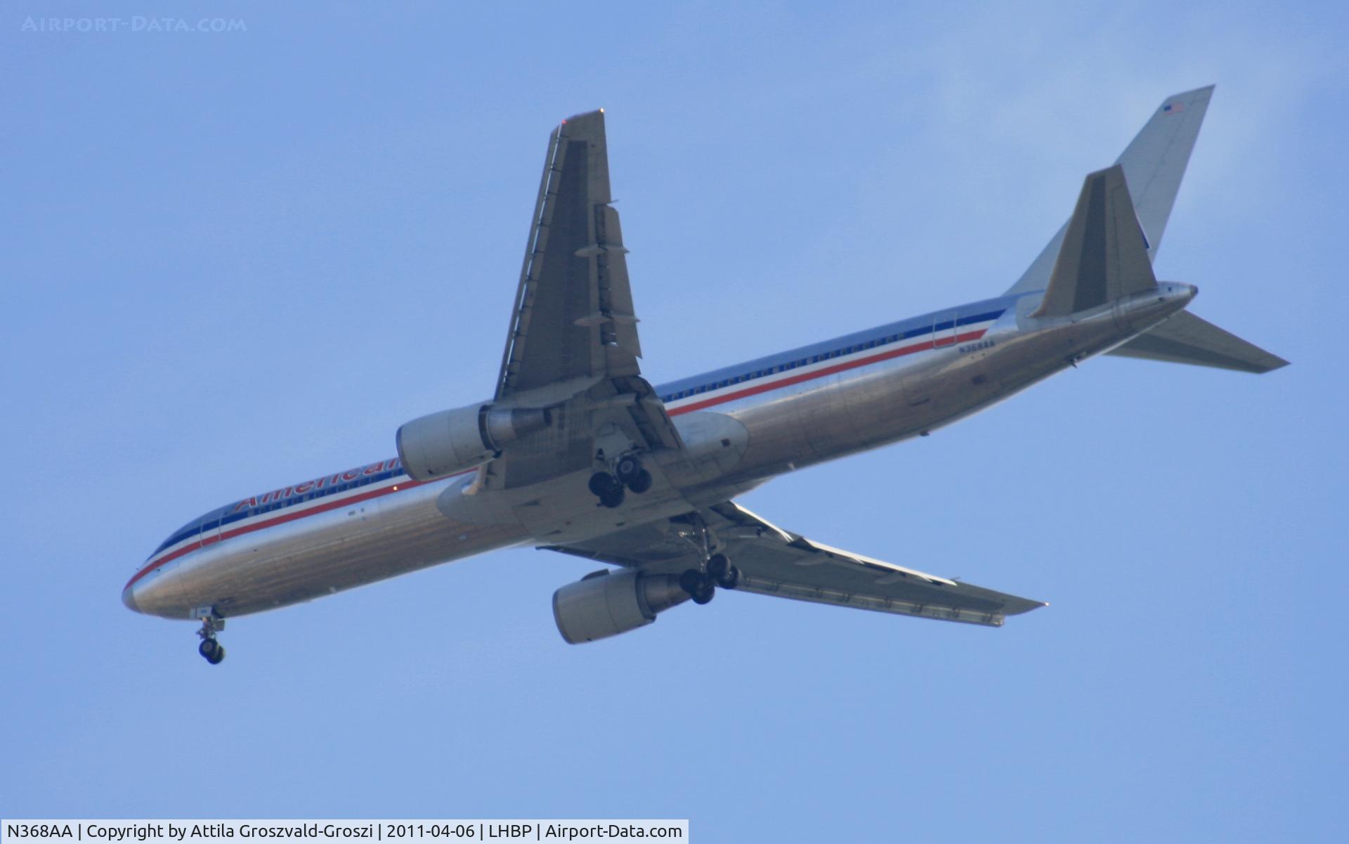 N368AA, 1991 Boeing 767-323 C/N 25195, On a landing direction, in Üllö city airspace. - American Airlines (AA) runs a direct service again New York Budapest, Budapest-New York on a route.