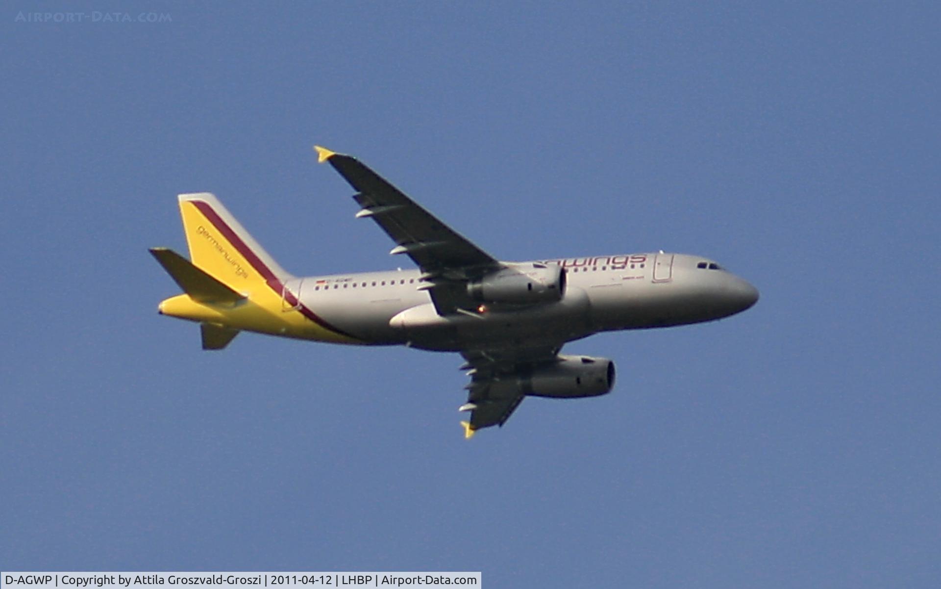 D-AGWP, 2010 Airbus A319-132 C/N 4227, Getting off direction Budapest Ferihegy onto an International Airport, in Üllö city airspace.