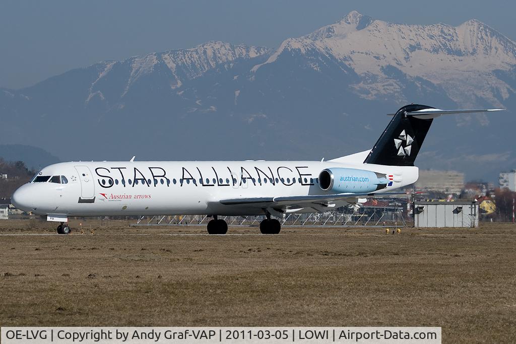 OE-LVG, 1994 Fokker 100 (F-28-0100) C/N 11520, Austrian Arrows F100